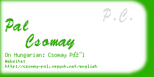 pal csomay business card